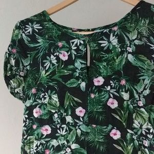 Tropical shirt dress